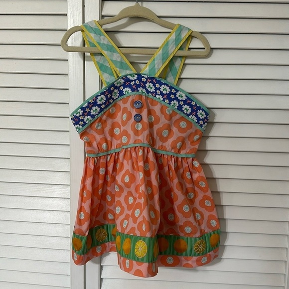 Matilda Jane Other - Matilda Jane Orange Slices Floral Ribbon Gingham Crisscross Peplum Top 6